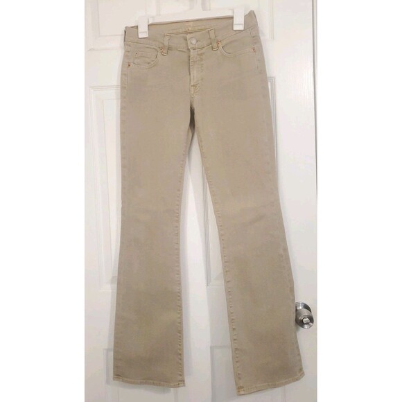 7 for All Mankind Jeans Bootcut  Sz 27 Stretch 29x30.5 Low Rise VGUC - Picture 1 of 8